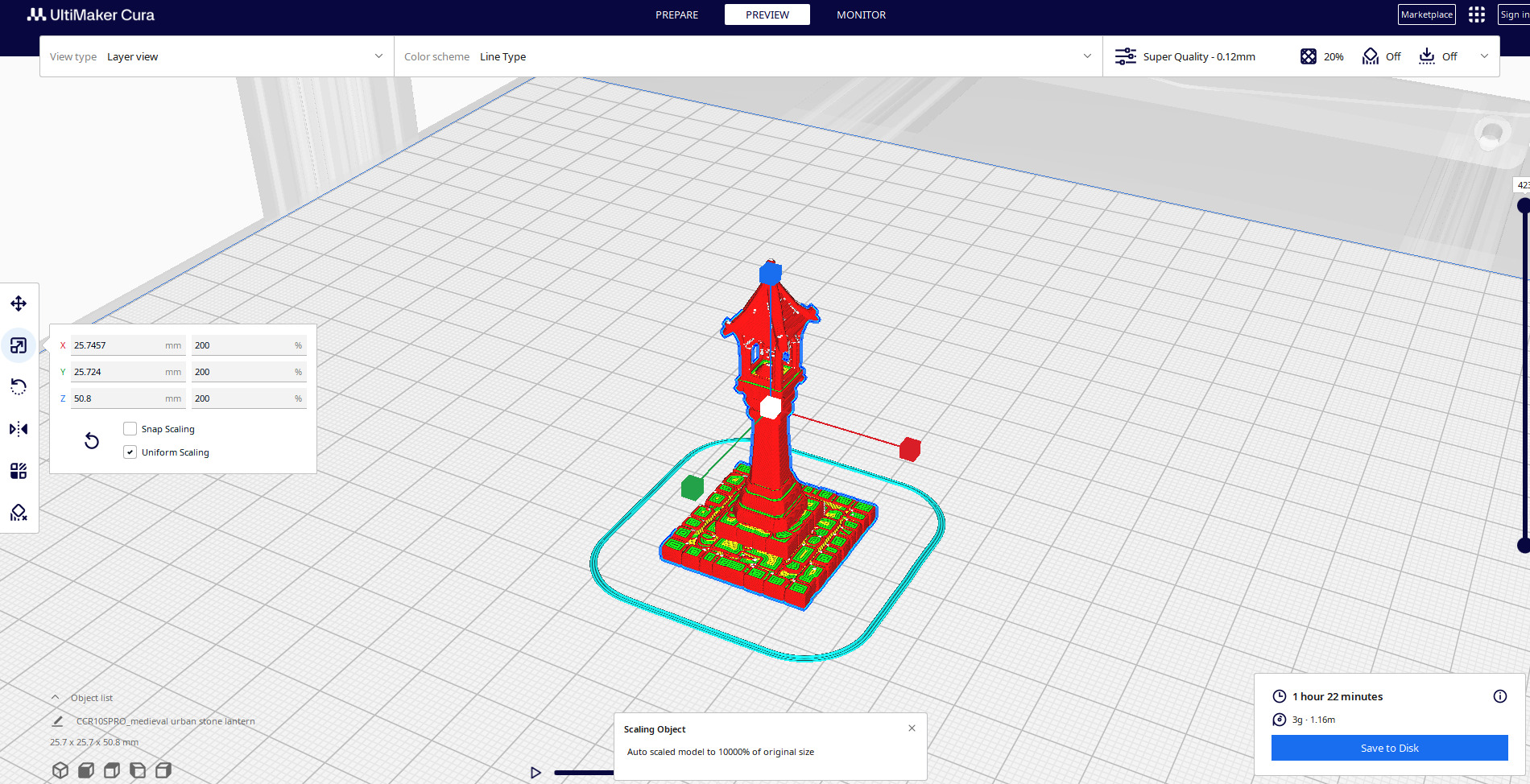 medieval urban stone lantern 6 3D print model_4