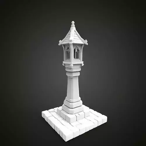 medieval urban stone lantern 6