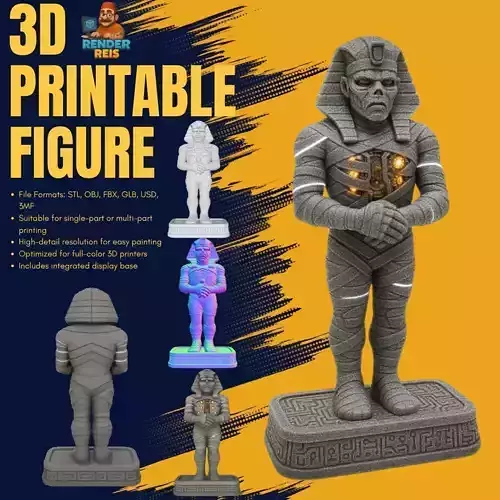 3D Printable Cybernetic Mummy 3D model