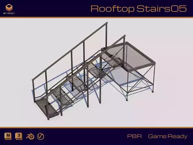 Rooftop Stairs 05