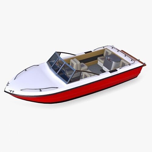 Speedboat Low-poly PBR Low-poly 3D model