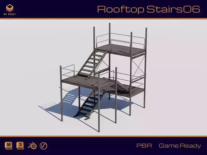 Rooftop Stairs 06