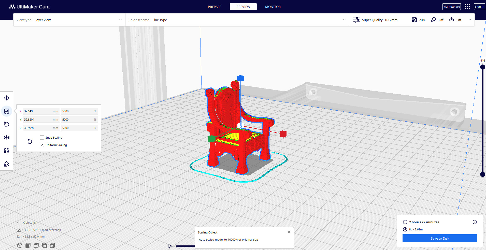 medieval chair 3 3D print model_1