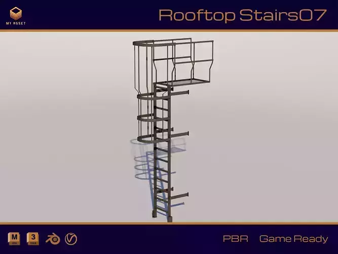 Rooftop Stairs 07