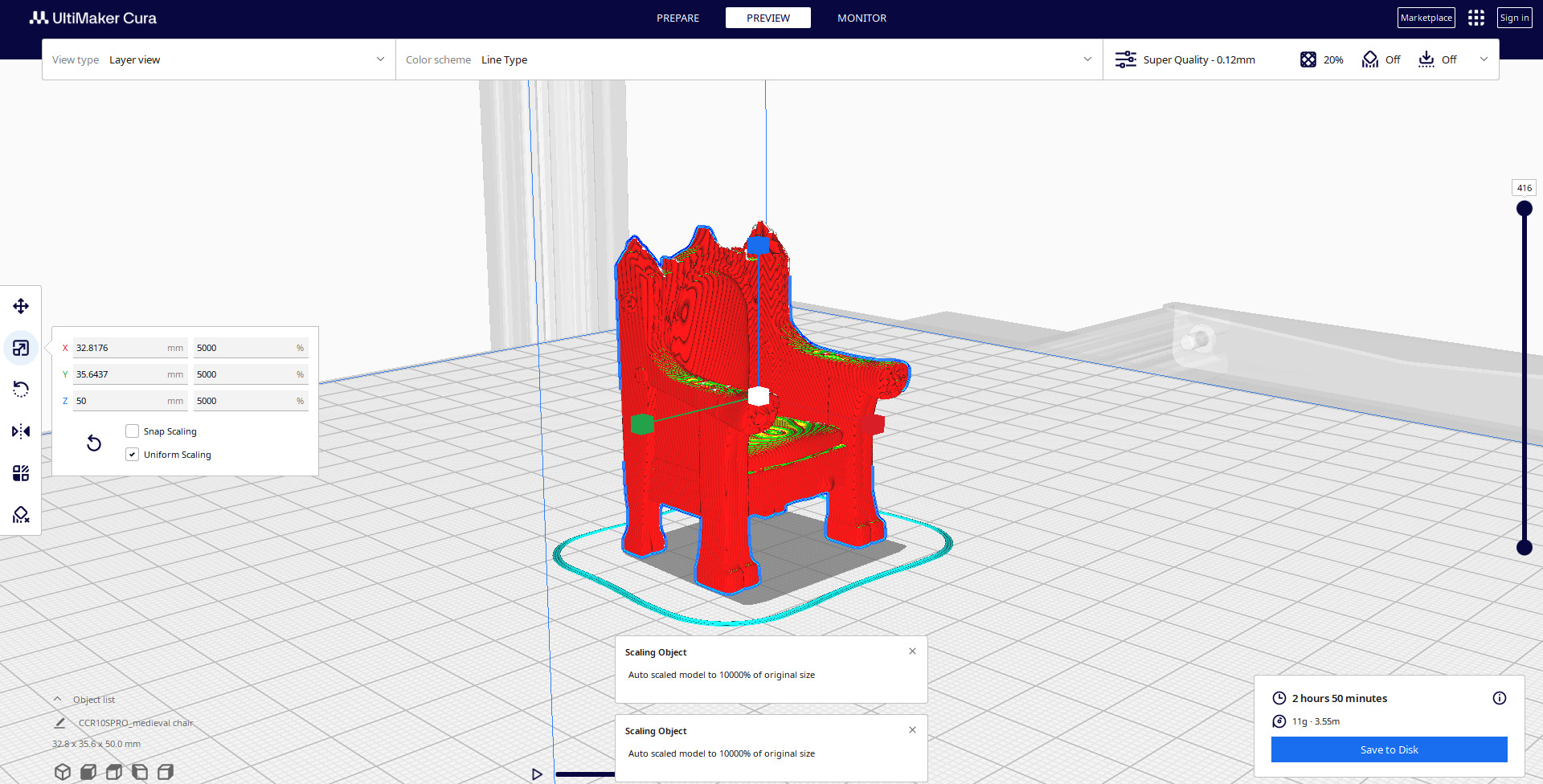 medieval chair 4 3D print model_1