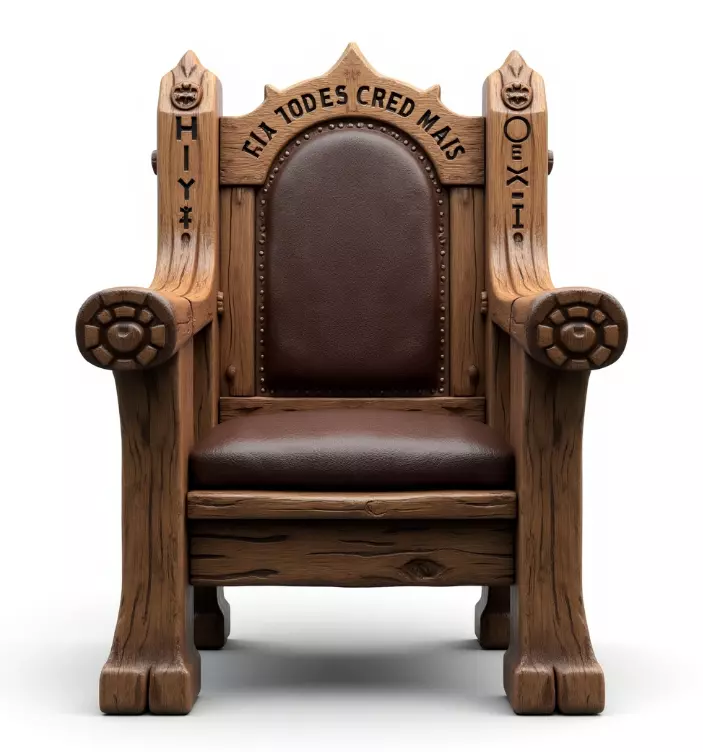medieval chair 4 3D print model_0