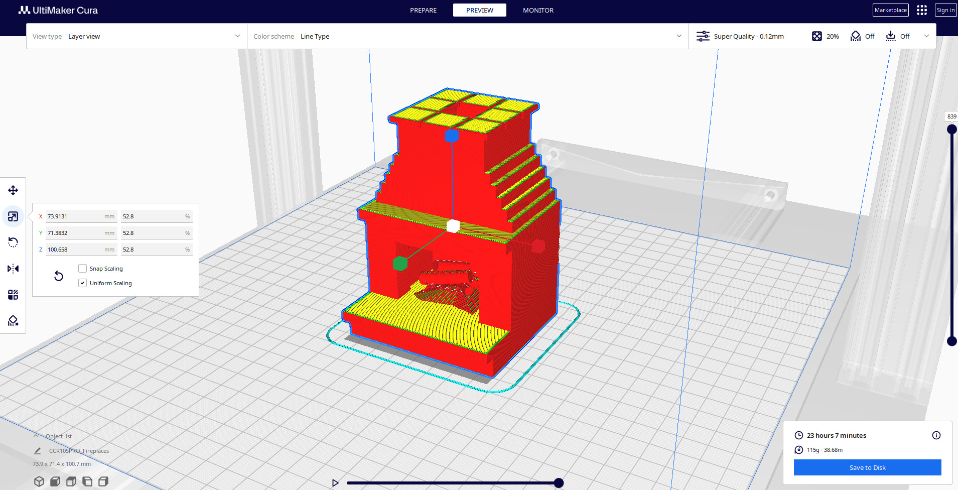 fireplace 3D print model_1