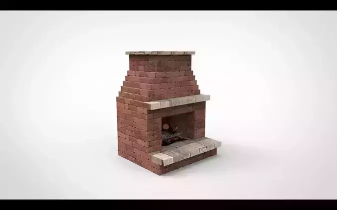 fireplace 3D print model