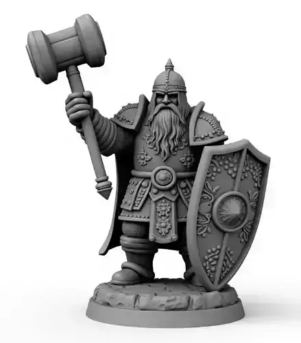 dwarf knight miniature 1
