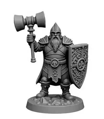 dwarf knight miniature 2