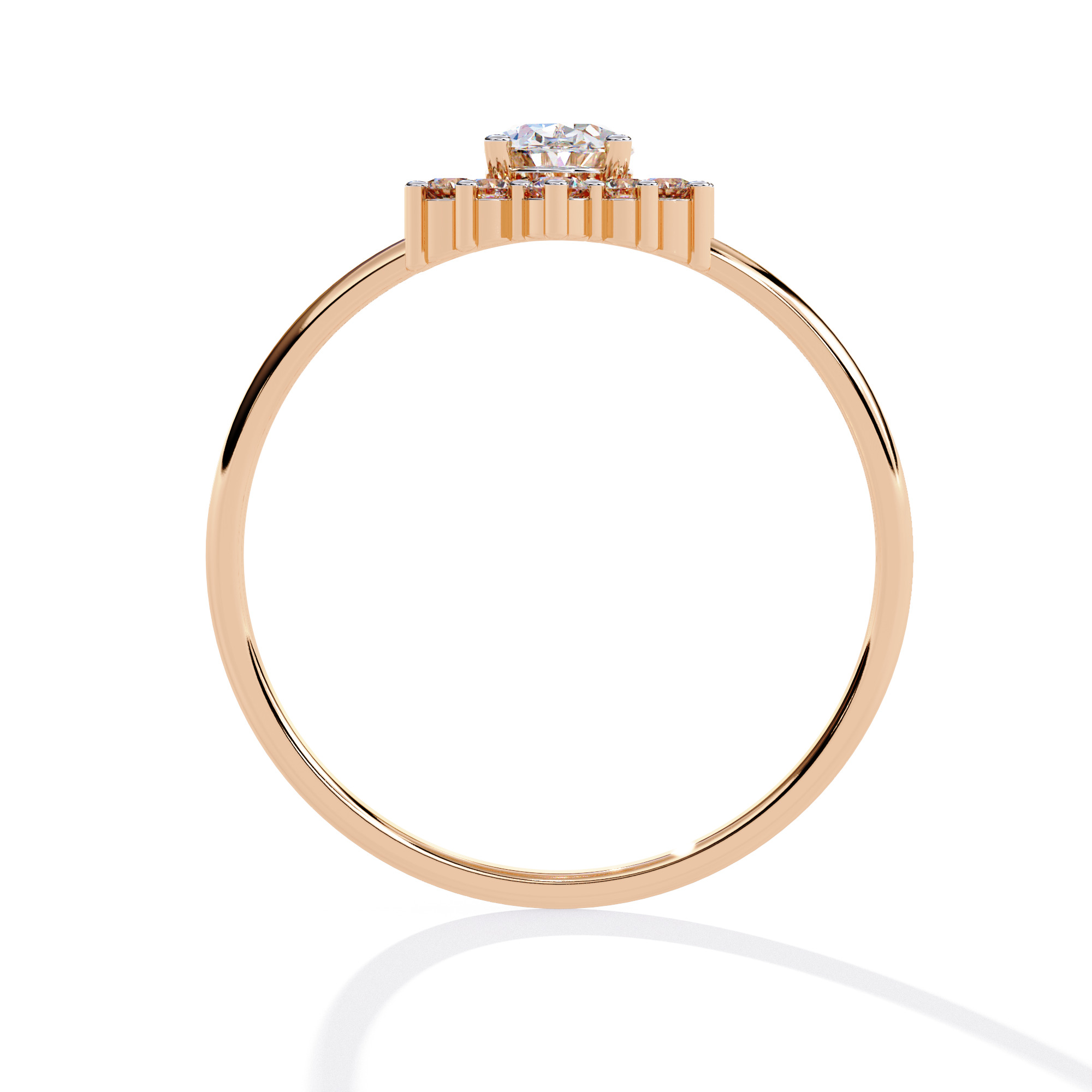 OVAL DIAMOND RING -CAD-012 3D model_8
