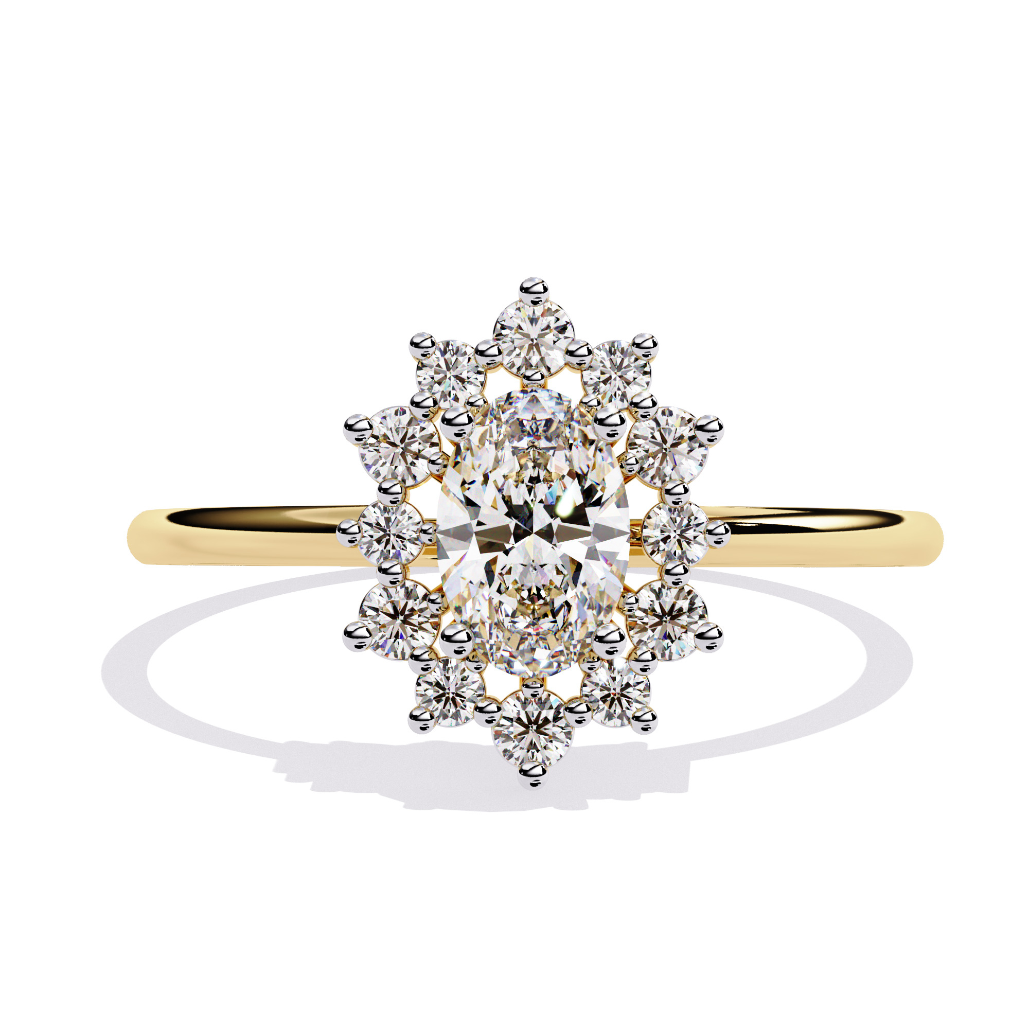 OVAL DIAMOND RING -CAD-012 3D model_4