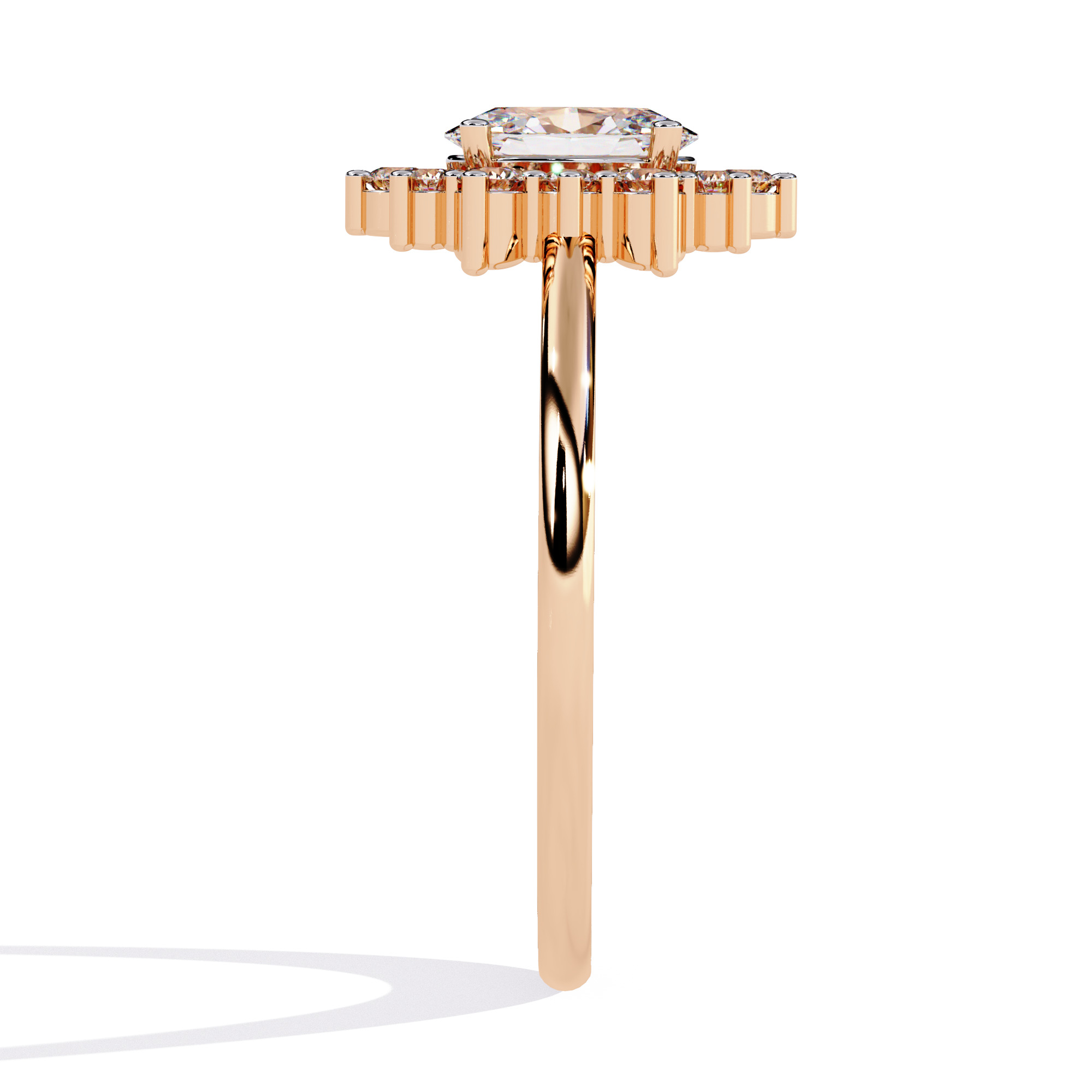 OVAL DIAMOND RING -CAD-012 3D model_11