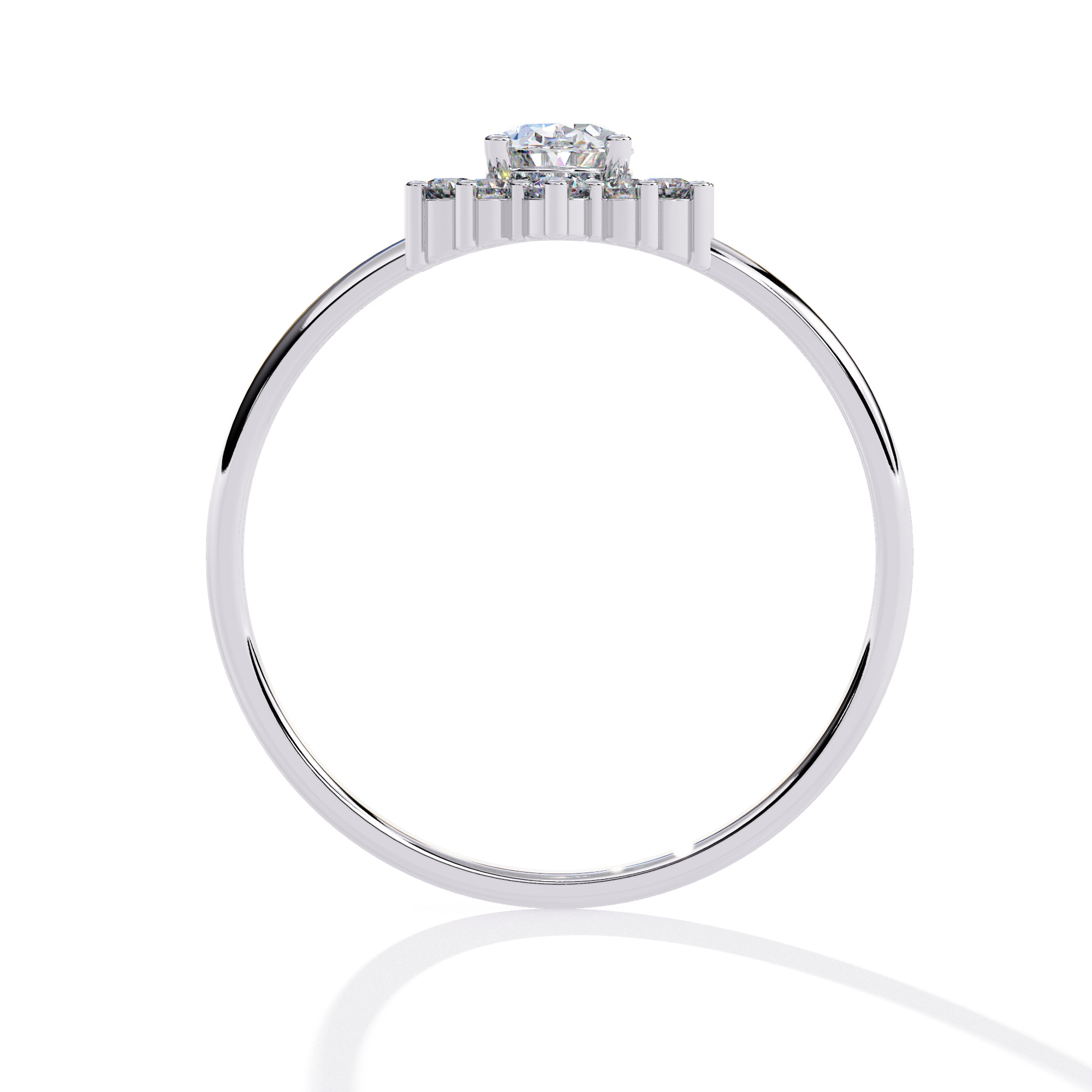 OVAL DIAMOND RING -CAD-012 3D model_6