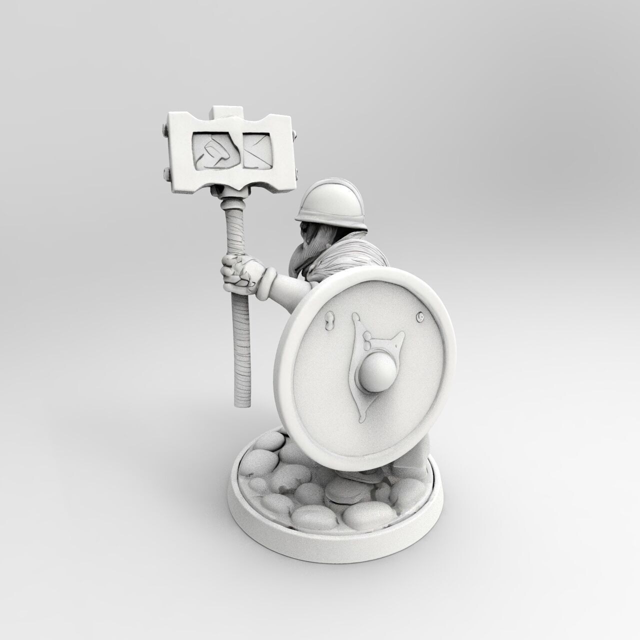 dwarf knight miniature 3 3D print model_4