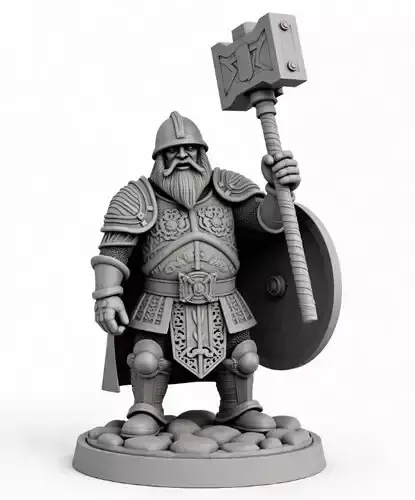 dwarf knight miniature 3