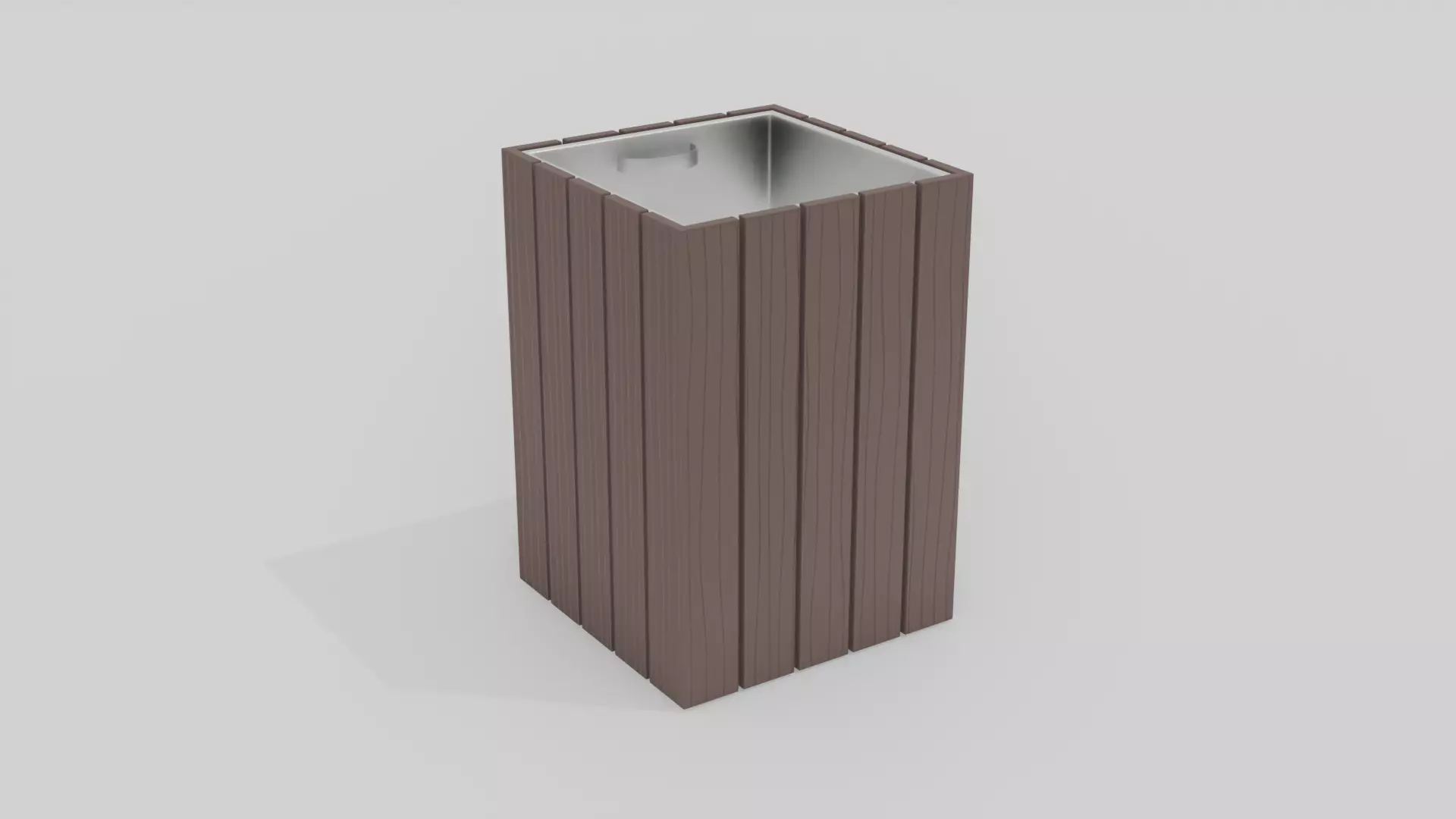 Outdoor Trash Can 2 Free low-poly 3D model_0