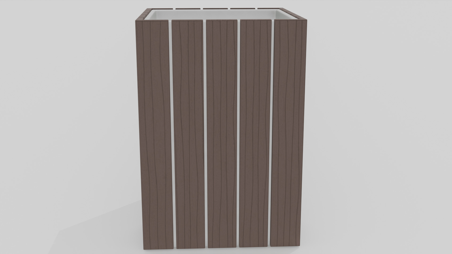 Outdoor Trash Can 2 Free low-poly 3D model_2