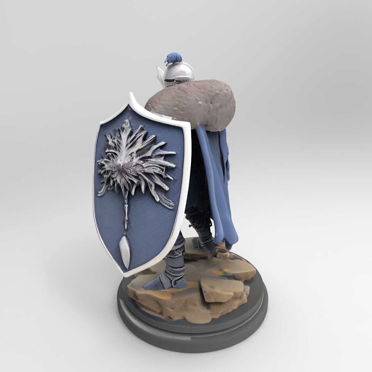 knight fantasy miniature 3D print model_2