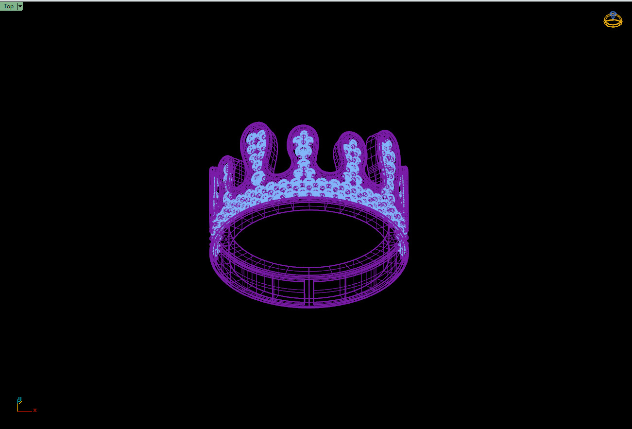 Custom Blood Drips Diamond Ring - Drip Iceout Ring  3D print model_11