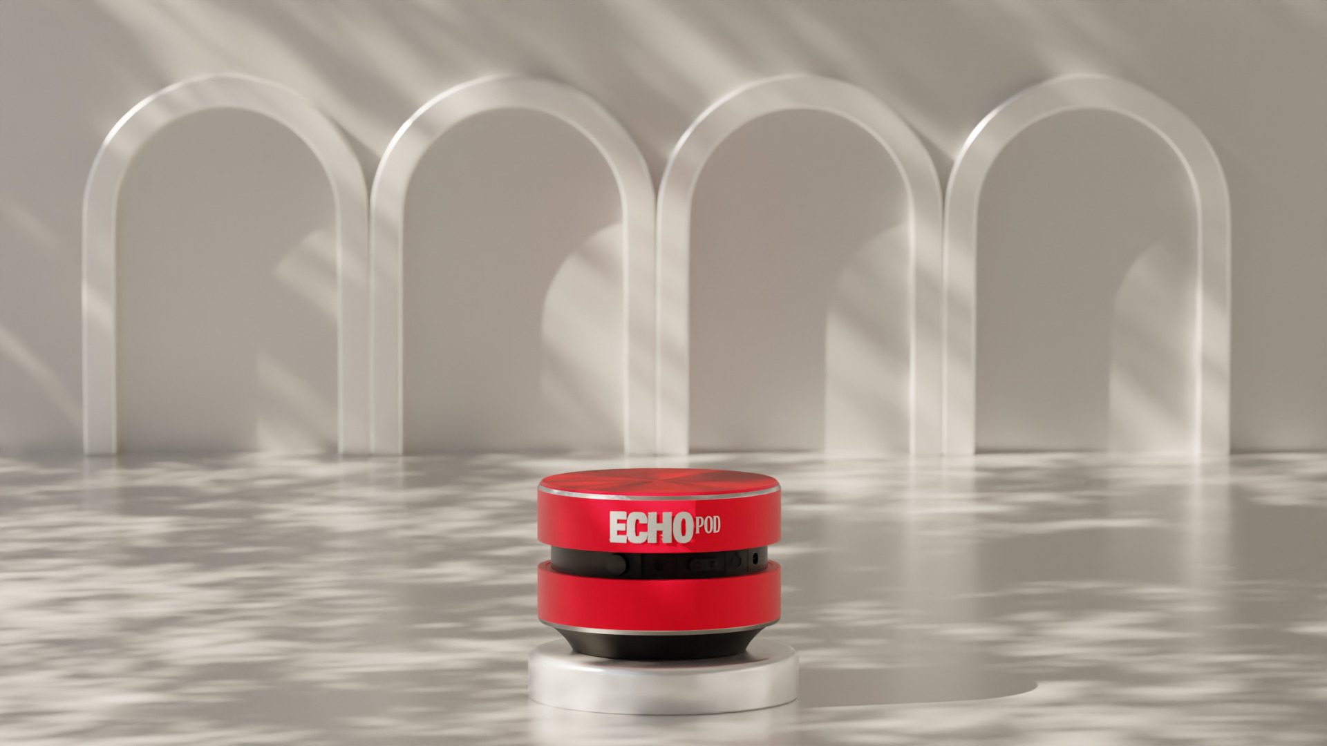 Echo Pod Mini Smart Speaker 3D model_1