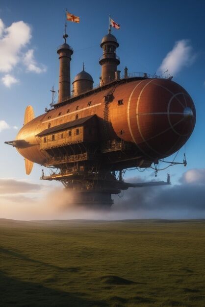 The Sky Fortress - Steampunk Airship 3D print model_1