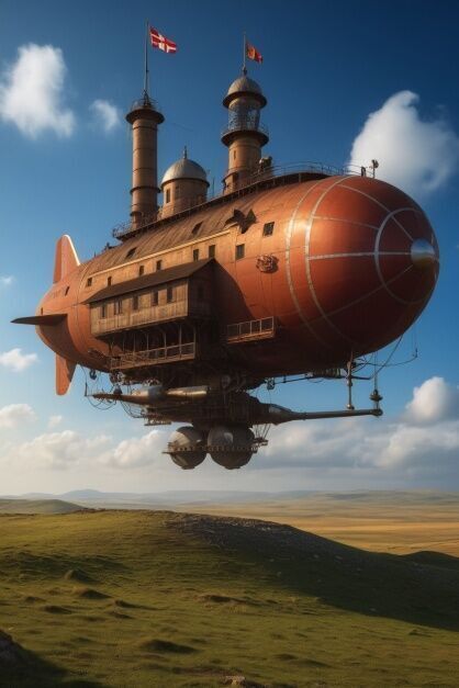 The Sky Fortress - Steampunk Airship 3D print model_4