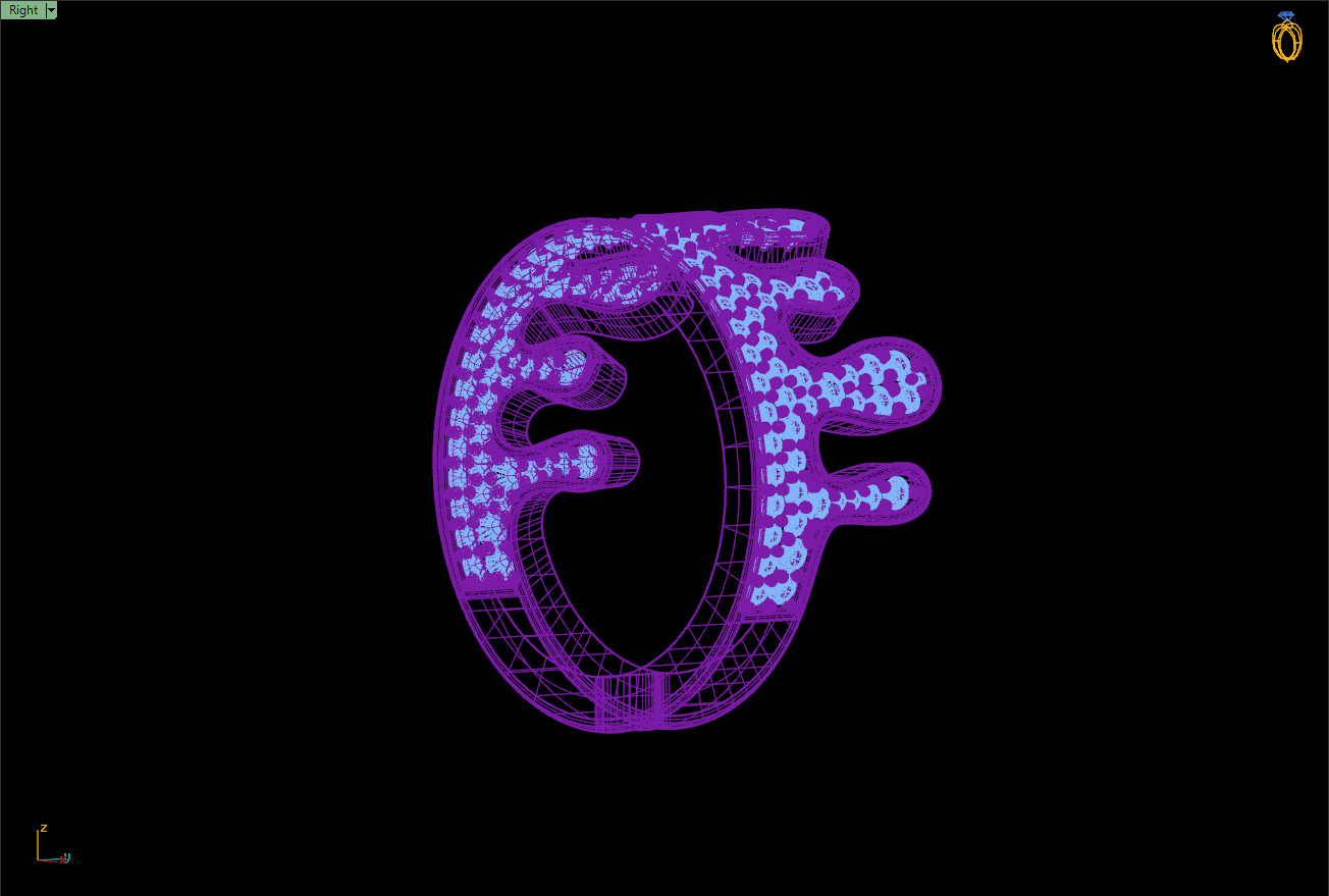 Custom Blood Drips Diamond Ring - Drip Iceout Ring 3D print model_13