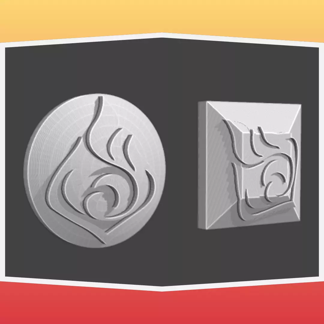 Pyro element-Vision rune 3D print model