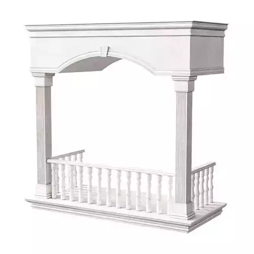 Classic Marble Balcony with Petite Marble Balusters 5