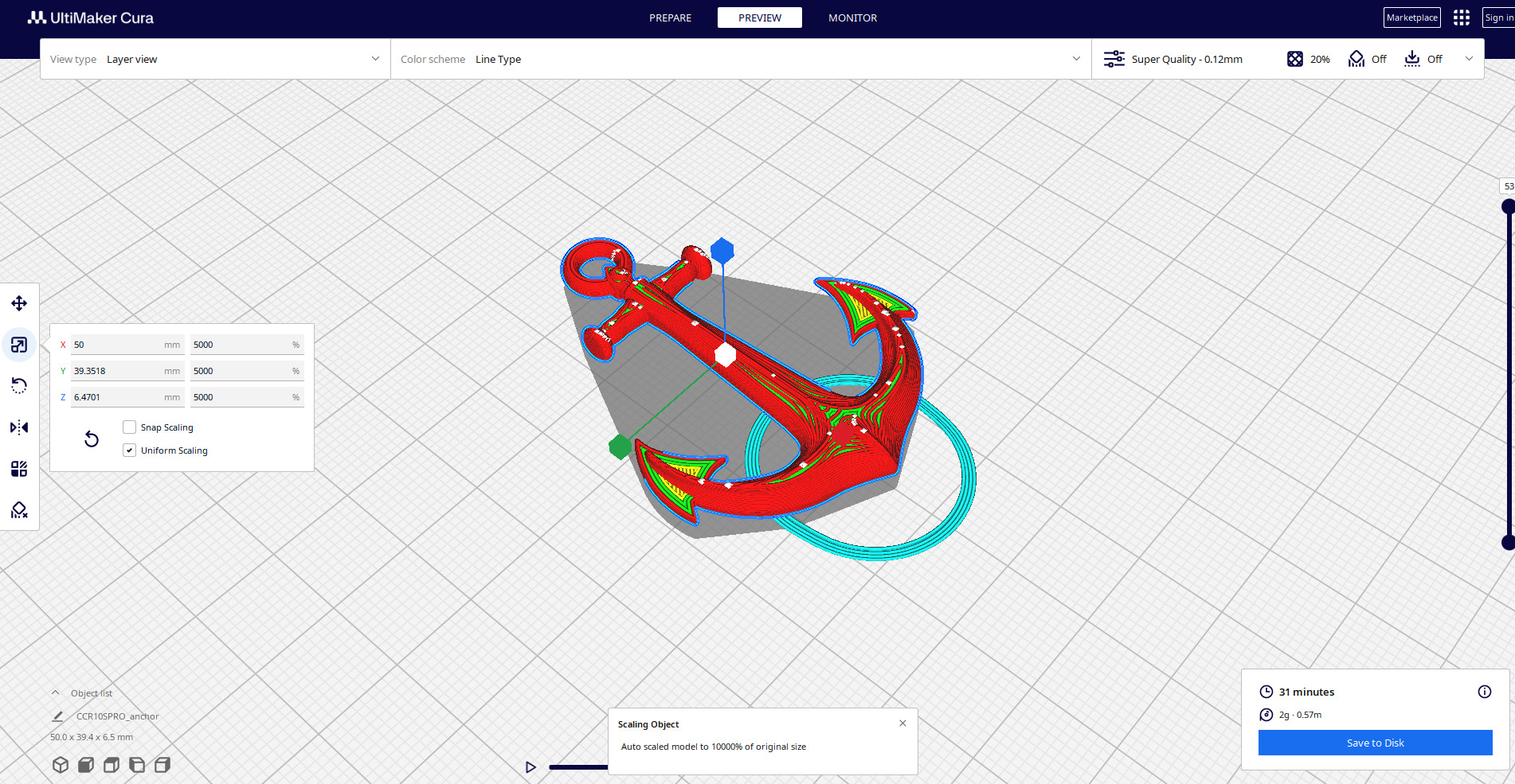 anchor 3D print model_1