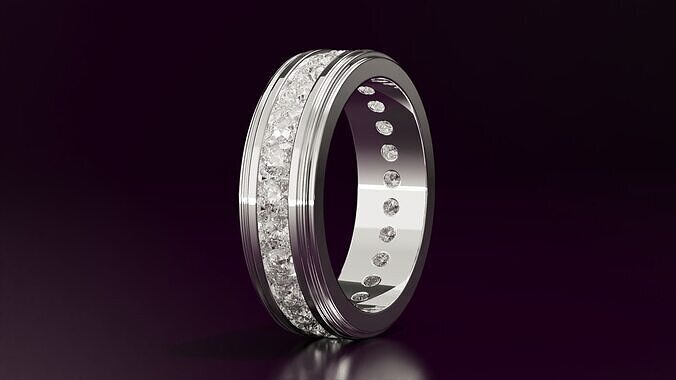 round cut eternity ring N17 54EU size 3D print model