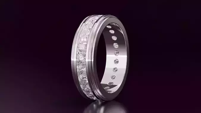 round cut eternity ring N17 54EU size
