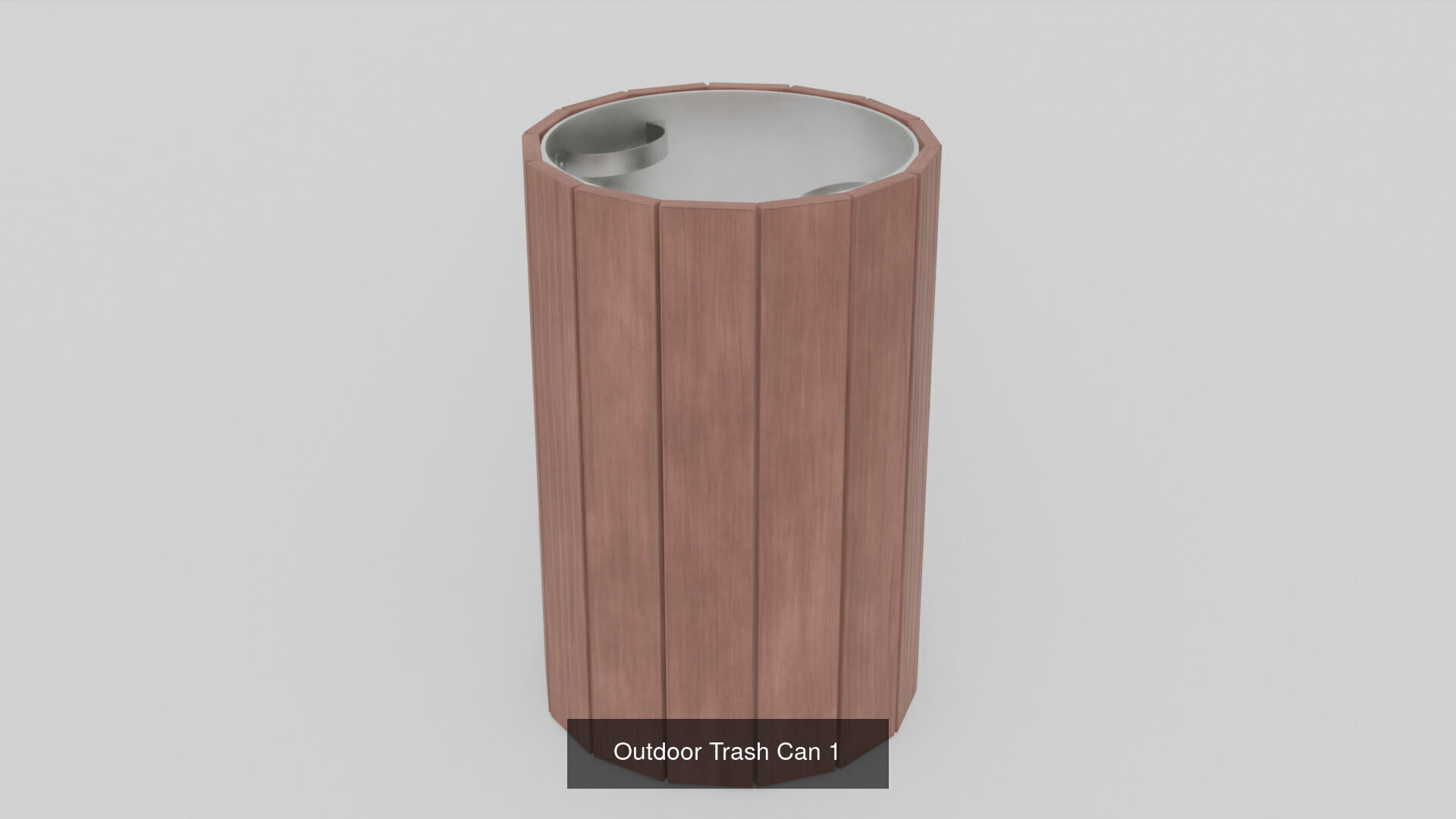 Modern Outdoor 20 Bench 2 Trash Can Collection 3D Asset Pack _13