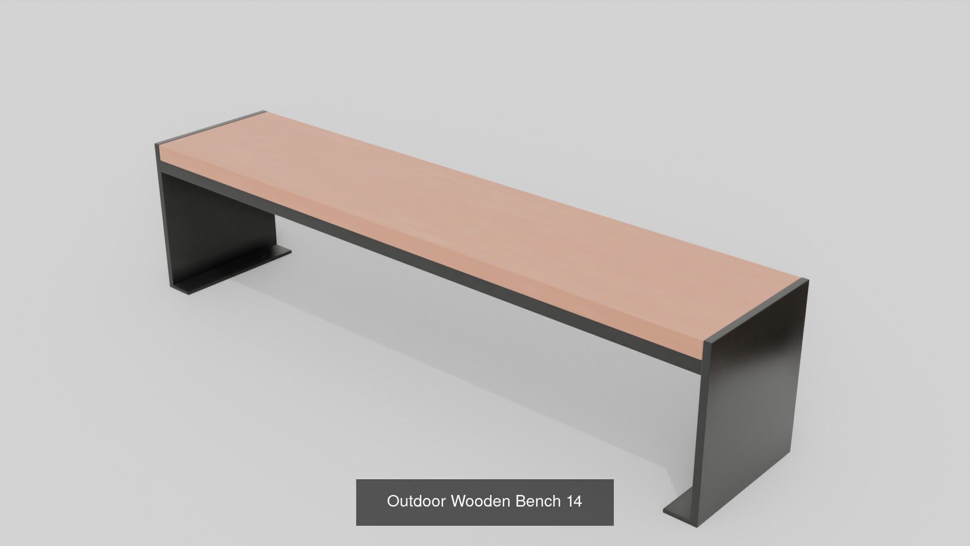 Modern Outdoor 20 Bench 2 Trash Can Collection 3D Asset Pack _12