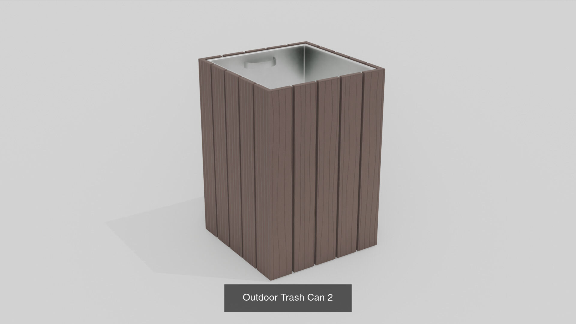 Modern Outdoor 20 Bench 2 Trash Can Collection 3D Asset Pack _11
