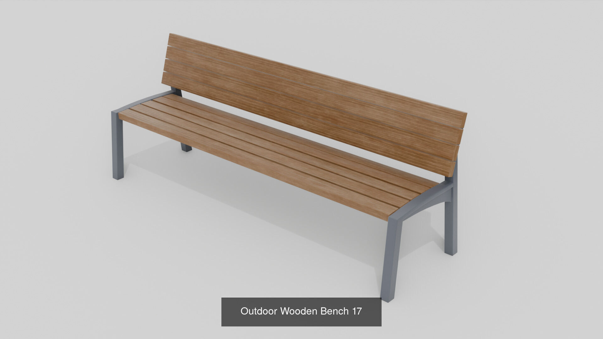 Modern Outdoor 20 Bench 2 Trash Can Collection 3D Asset Pack _15
