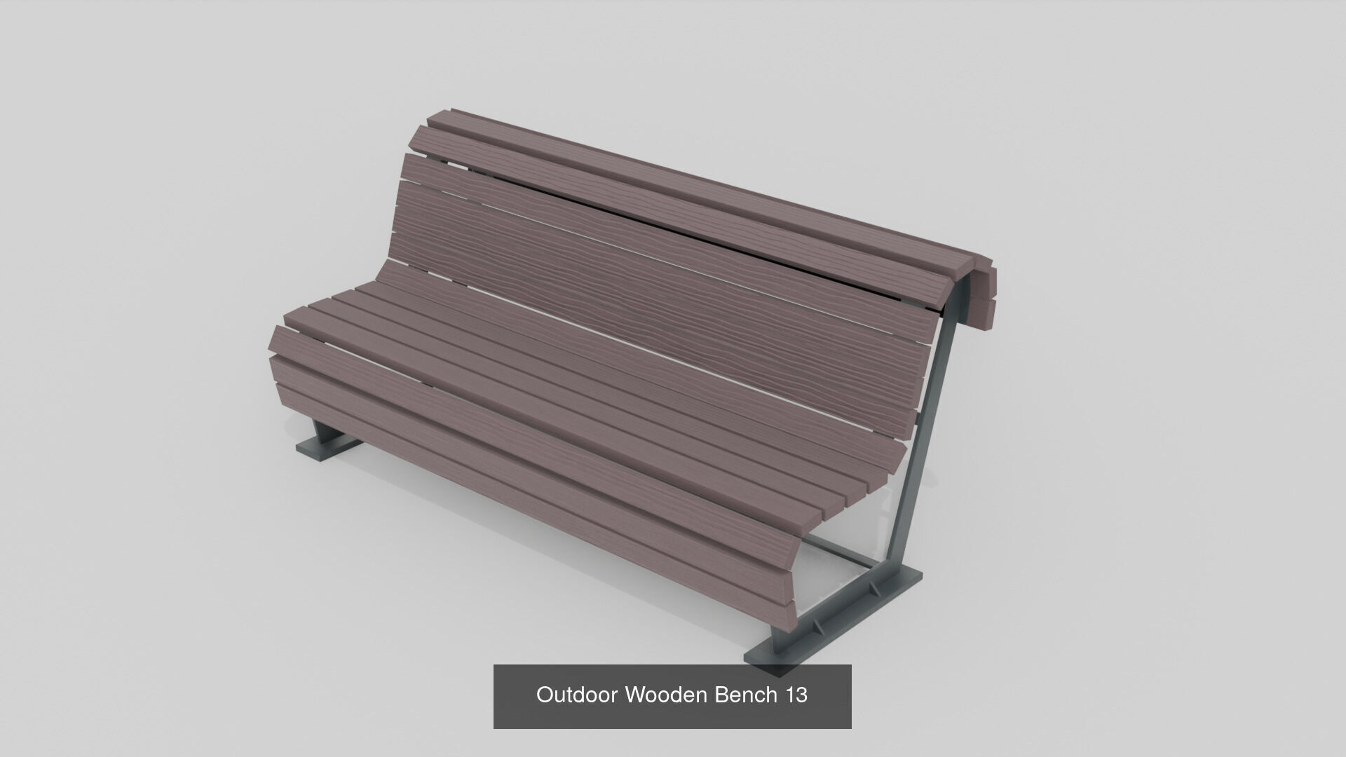 Modern Outdoor 20 Bench 2 Trash Can Collection 3D Asset Pack _14
