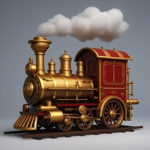 Royal Steam Express - Steampunk Fantasy Locomotive 3D print model_1