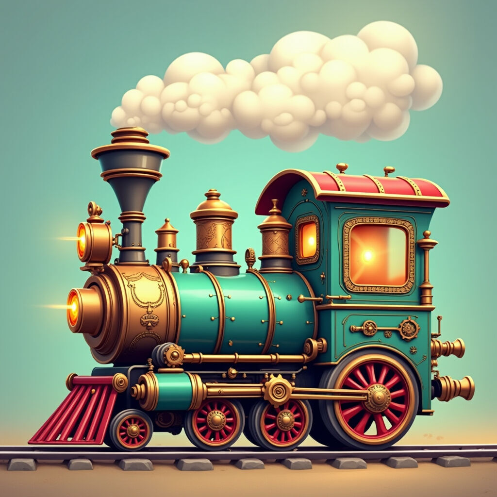 Royal Steam Express - Steampunk Fantasy Locomotive 3D print model_5