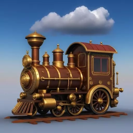 Royal Steam Express - Steampunk Fantasy Locomotive 3D print model_0