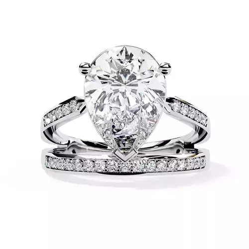 PEAR   DIAMOND RING -CAD-017