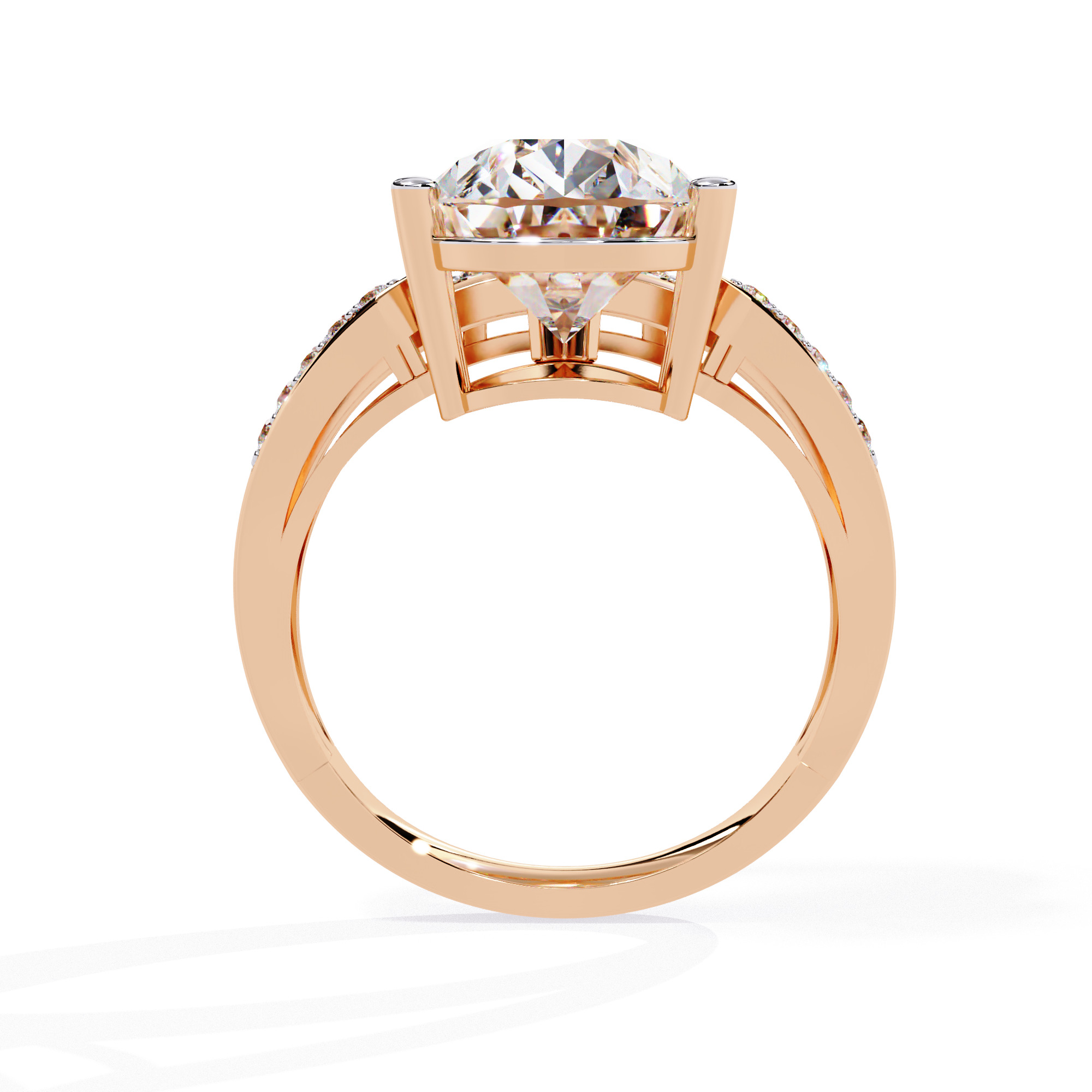 PEAR DIAMOND RING -CAD-017 3D model_8