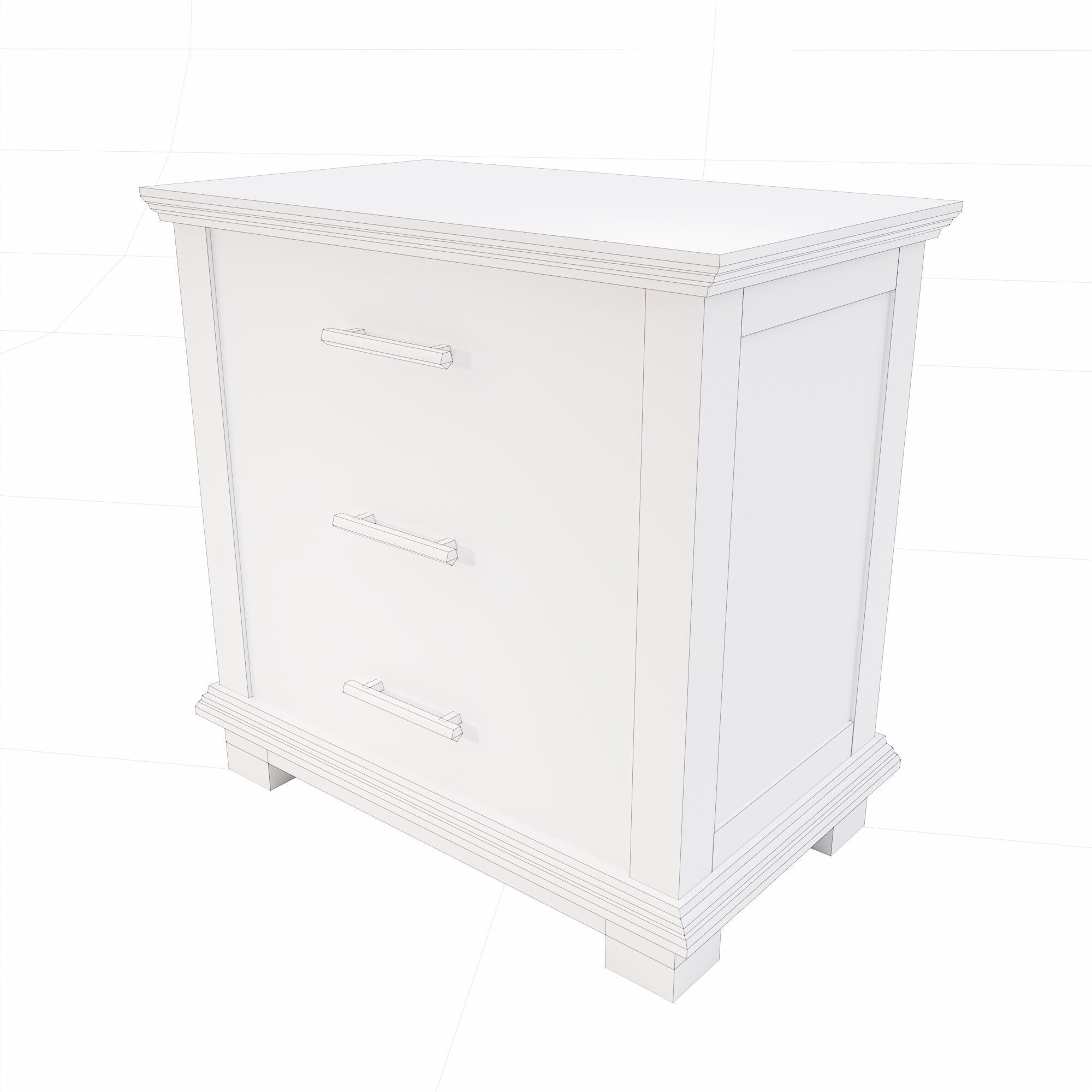 Office drawer lowpoly 3d model Low-poly 3D model_8