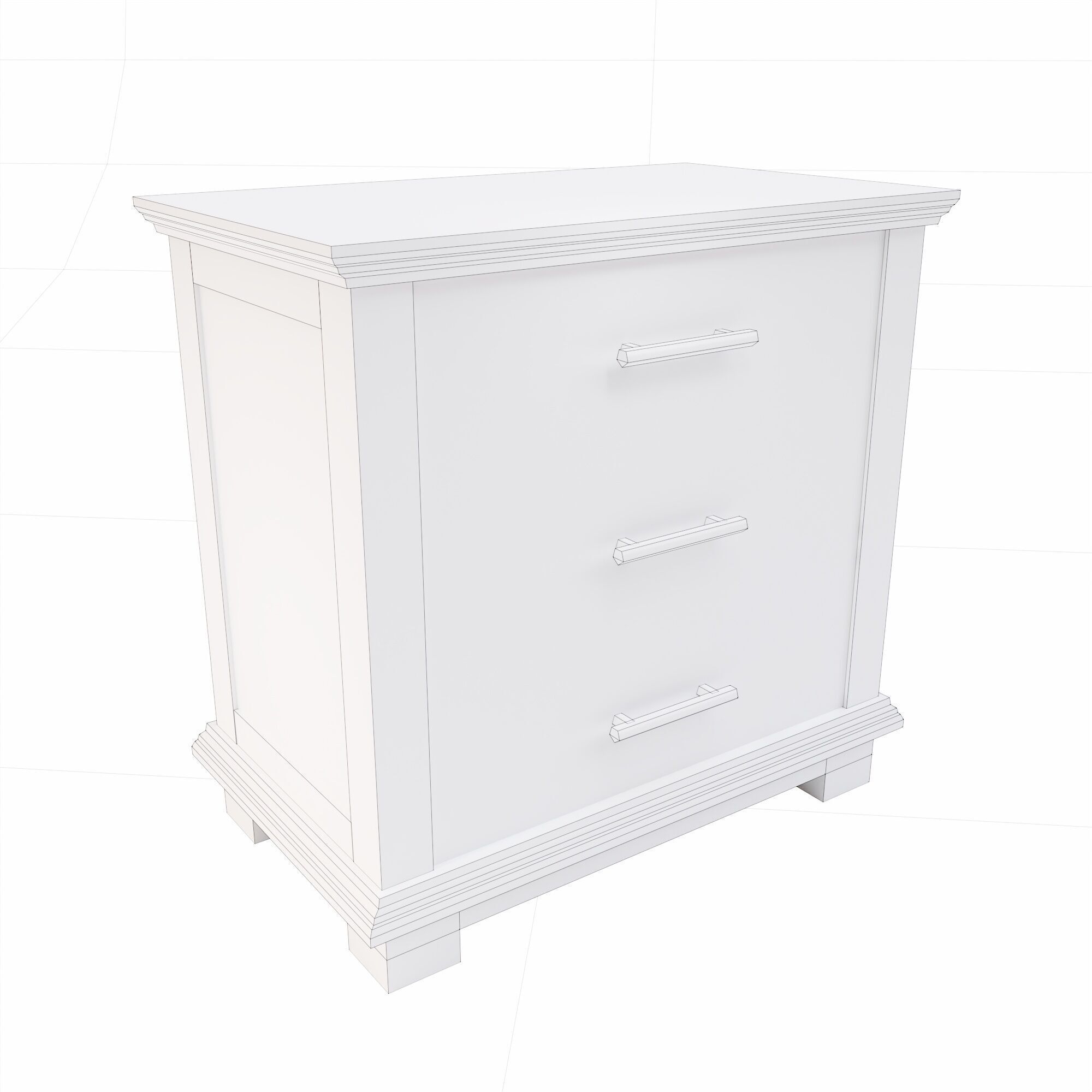 Office drawer lowpoly 3d model Low-poly 3D model_7