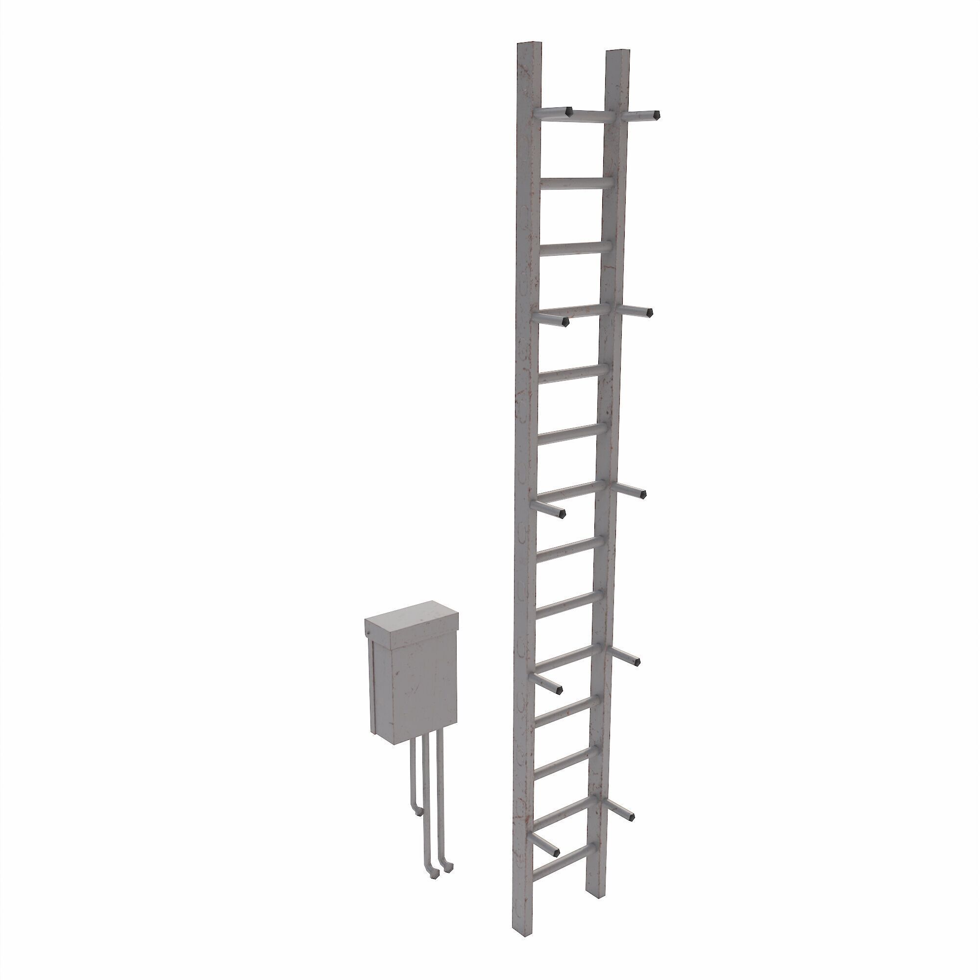 Ladder lowpoly 3d model Low-poly 3D model_4