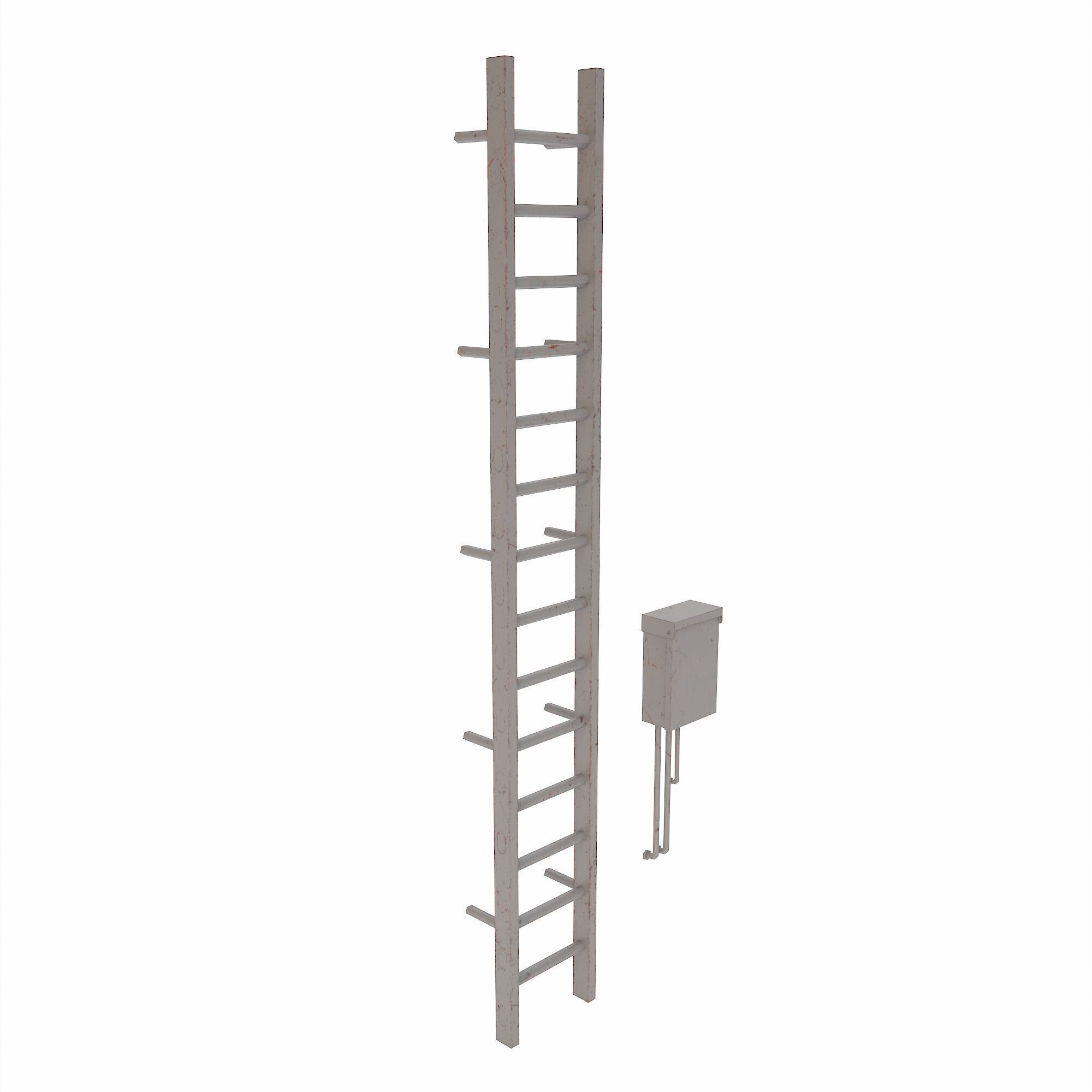 Ladder lowpoly 3d model Low-poly 3D model_2