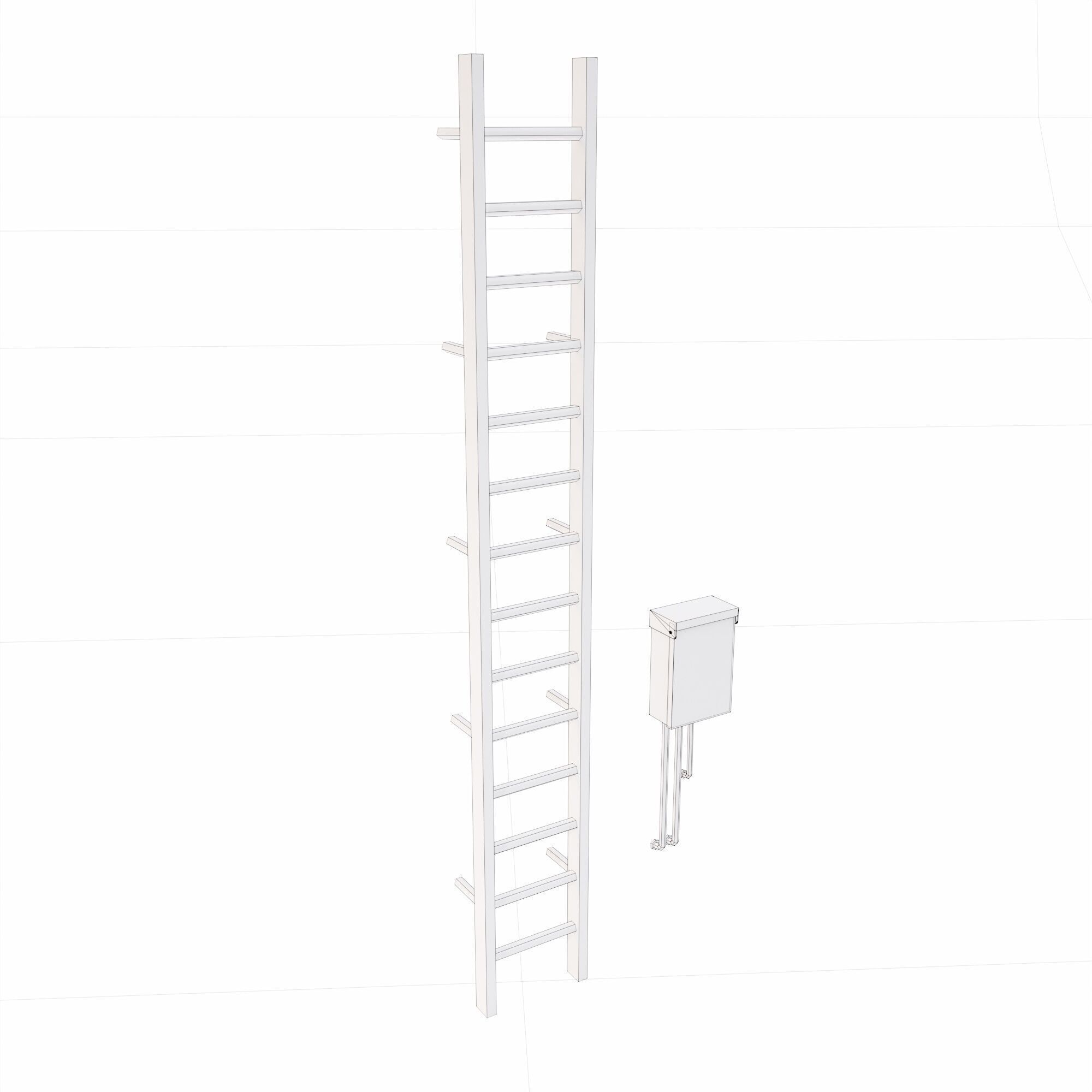 Ladder lowpoly 3d model Low-poly 3D model_7
