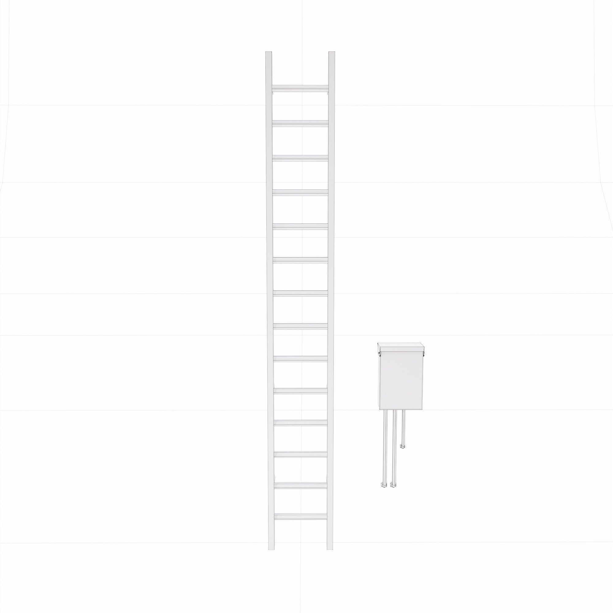 Ladder lowpoly 3d model Low-poly 3D model_5