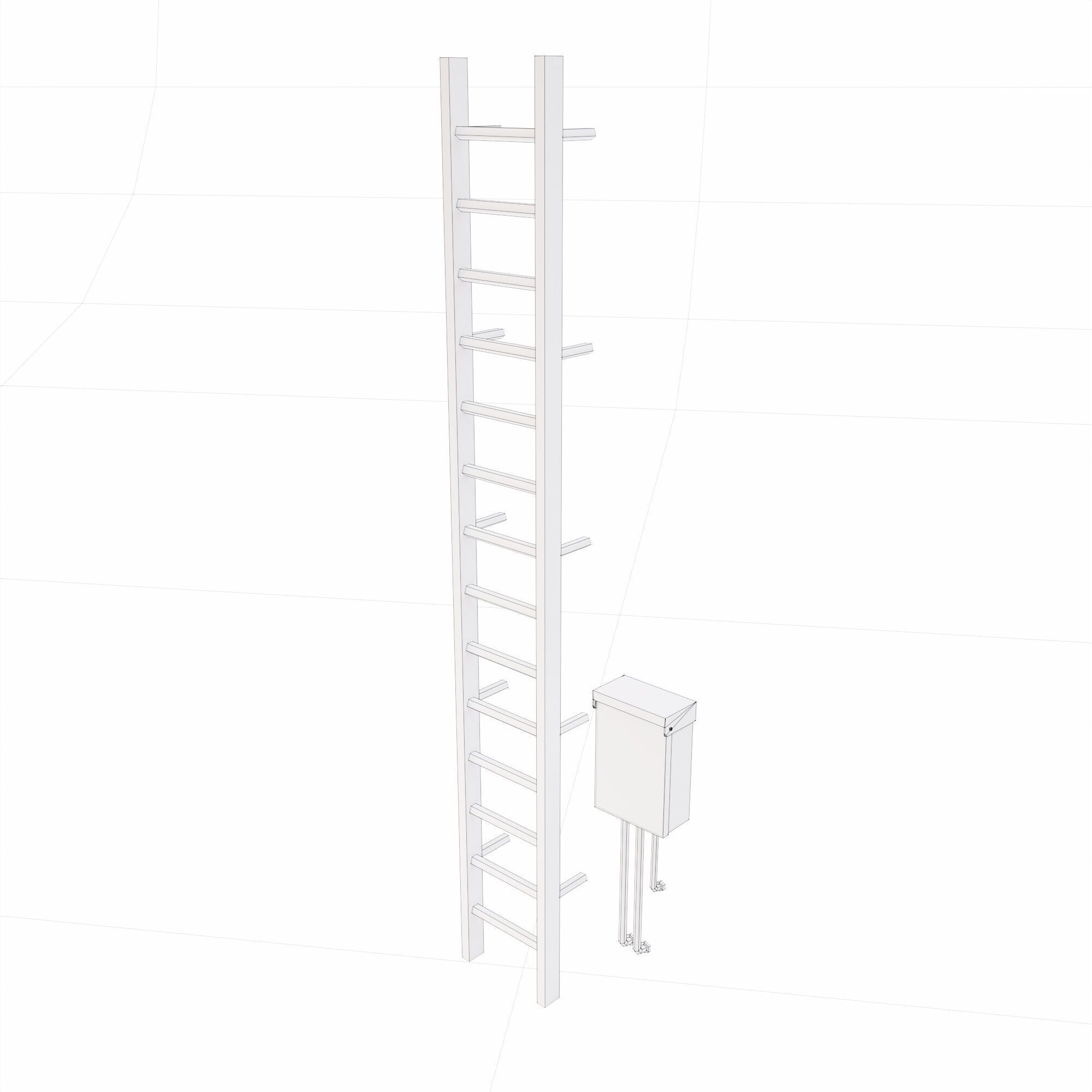 Ladder lowpoly 3d model Low-poly 3D model_6